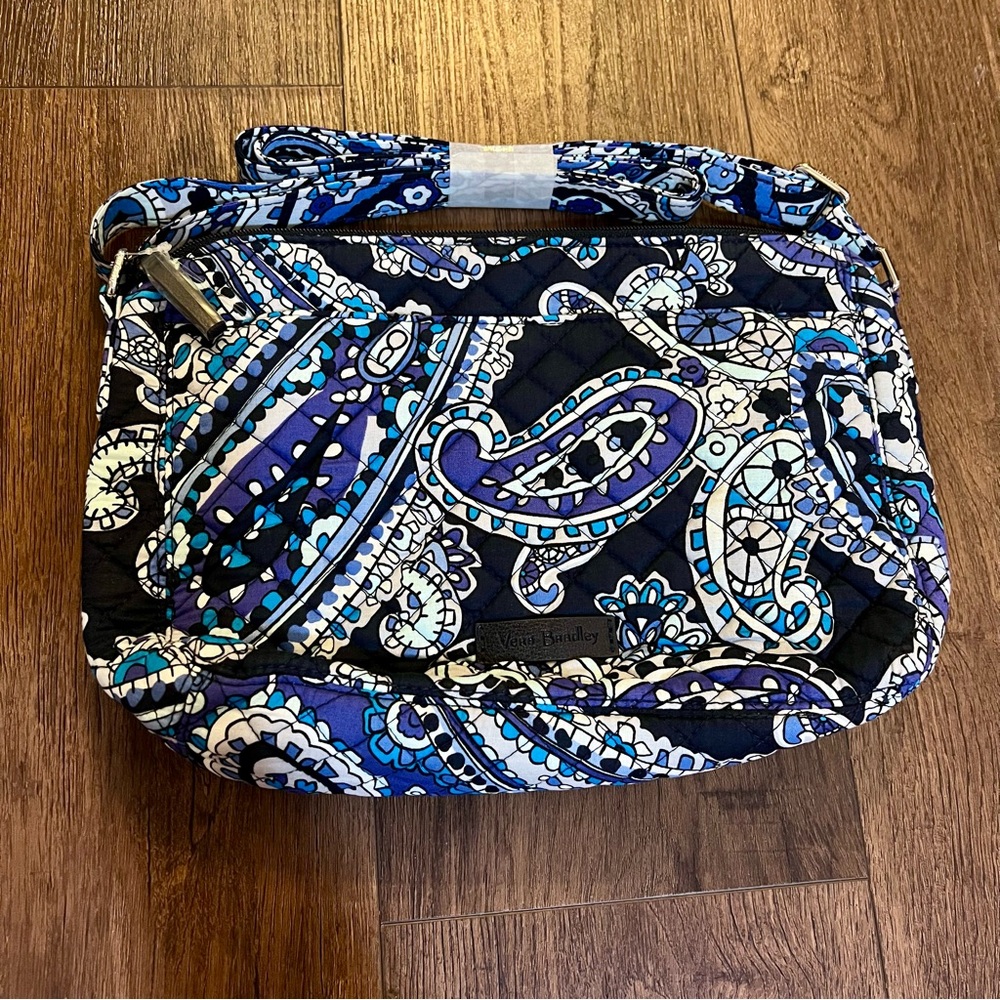 Vera Bradley Iconic Bright Crossbody Deep Night Paisley Purse Bag NWT
